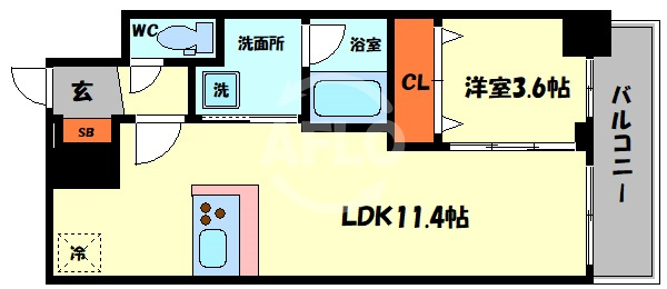 DOUBLE　NINE　RESIDENCE　TENNOJIMINAMIの間取り|DOUBLE　NINE　RESIDENCE　TENNOUJIMINAMI　間取り
