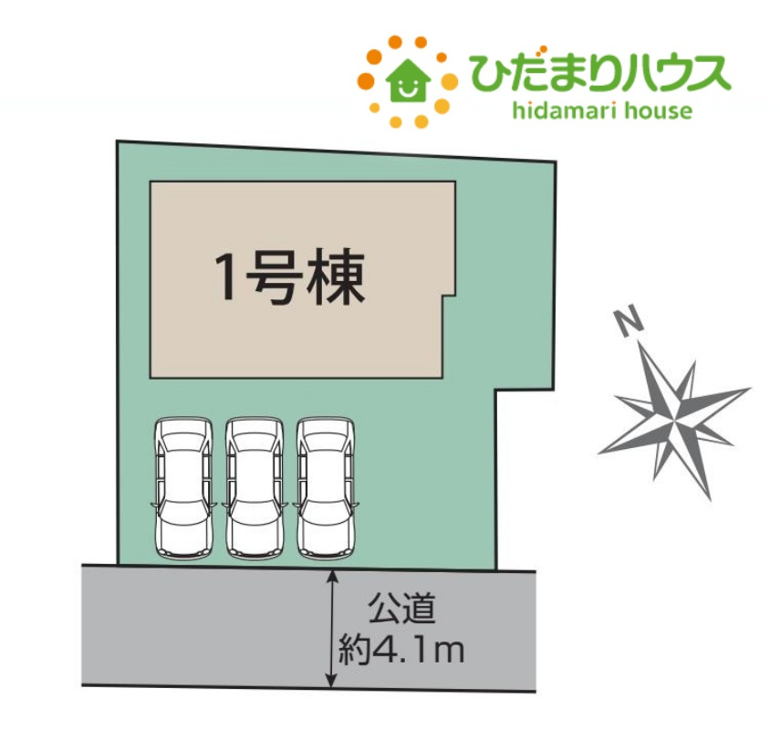 熊谷市別府2丁目　2期　新築一戸建て　ブルーミングガーデン　01の区画図