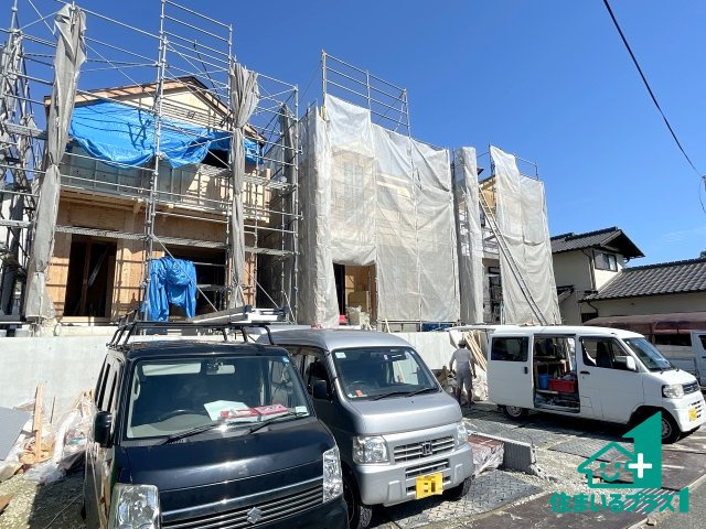 ■枚方市香里ケ丘　第3期　新築一戸建ての外観|周辺は落ち着いた街並みの住宅地！子育てがしやすい住環境です！まだ未完成ですが、現地でしかわからない事もございます。是非一度ご覧ください。