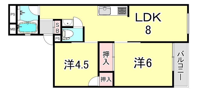 甲子園第３コーポラスの間取り