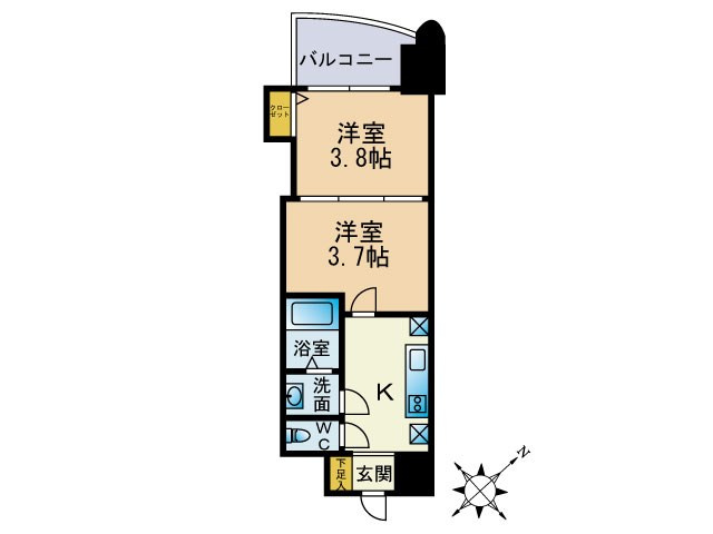 アリビオ博多駅北の間取り