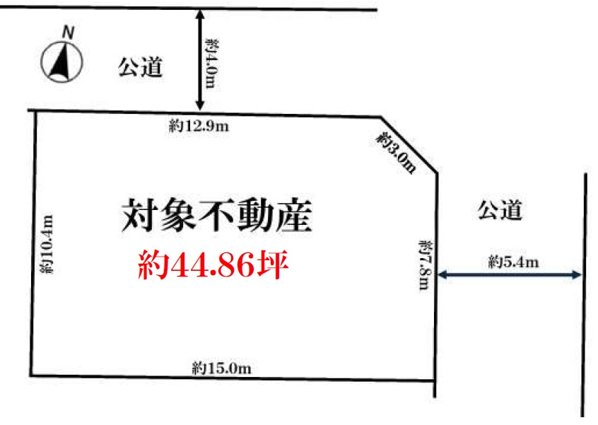 小束山本町２丁目　土地の土地図
