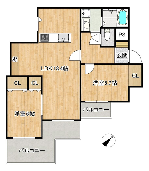【間取り】 | ロワールマンションやよい坂☆仲介手数料無料☆