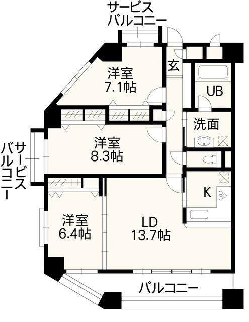 ホワイトステージ城西の間取り
