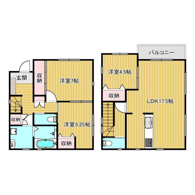 西二見戸建ての間取り