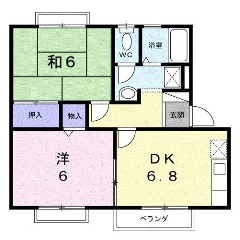 フルリール宮太夫Ｂの間取り