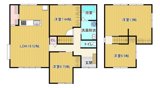 中古住宅　西深瀬の間取り
