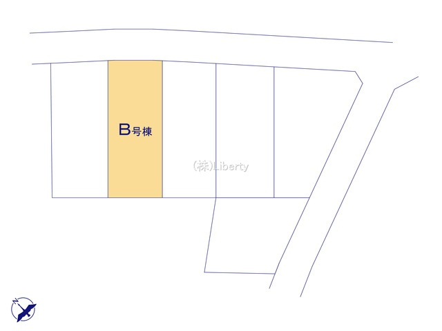 ひたちなか市三反田　Ｂ号棟　新築戸建の区画図