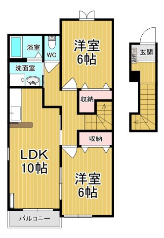 【間取り】 | アニメート・ヴィラE | カップルさんにオススメのお部屋です♪