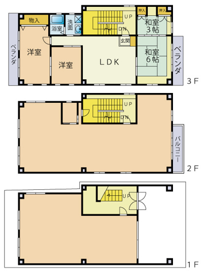 【間取り】 | 沼津市西条町 中古住宅(事務所・店舗付) EH06140 | 沼津市西条町　間取り図
