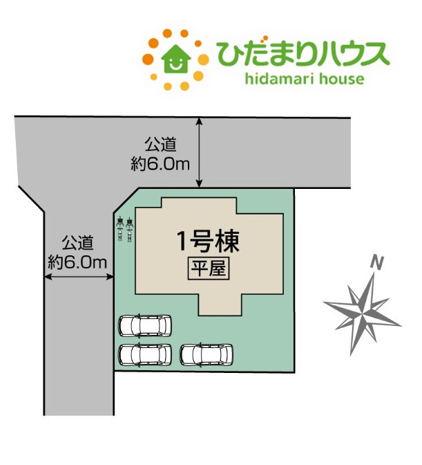 行田市富士見町2丁目　新築一戸建て　ブルーミングガーデン　01の区画図