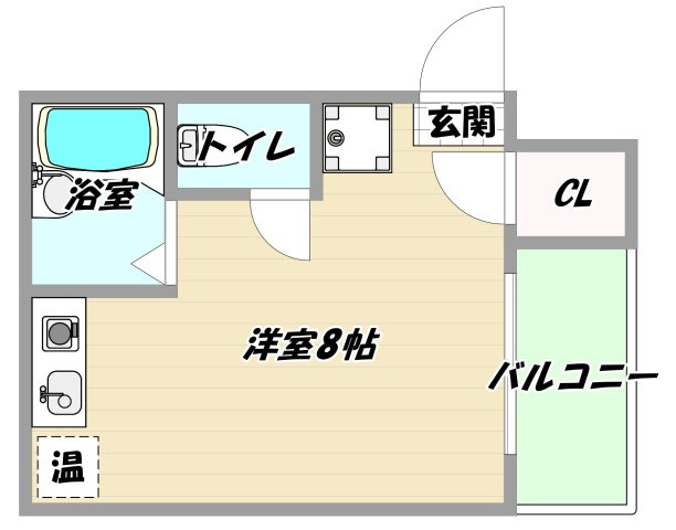 大阪市淀川区宮原１丁目の賃貸マンションの間取り