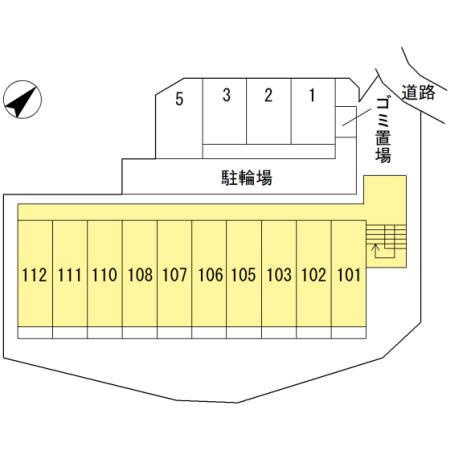 ローズハイツT・Kの区画図