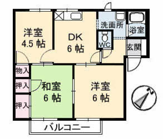 カサ・リンダ A棟の間取り