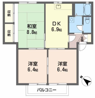 【間取り】 | ハイマート白石　C棟