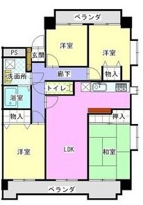 スカイヒルズ植田の間取り
