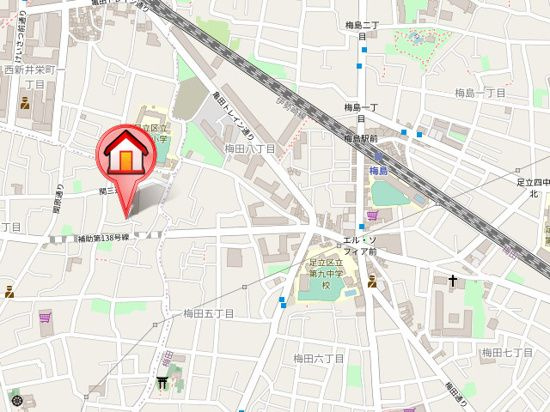 セントラルハイツ の地図