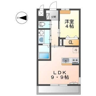 【間取り】 | オリーブ | 1LDK