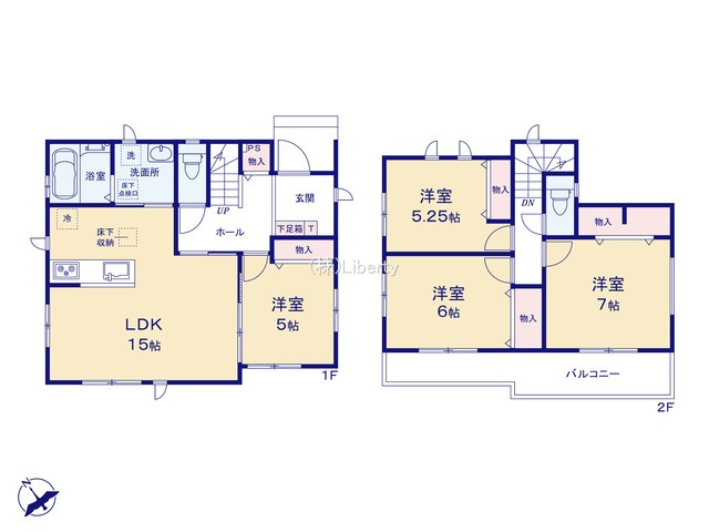 ひたちなか市三反田　Ｃ号棟　新築戸建の間取り