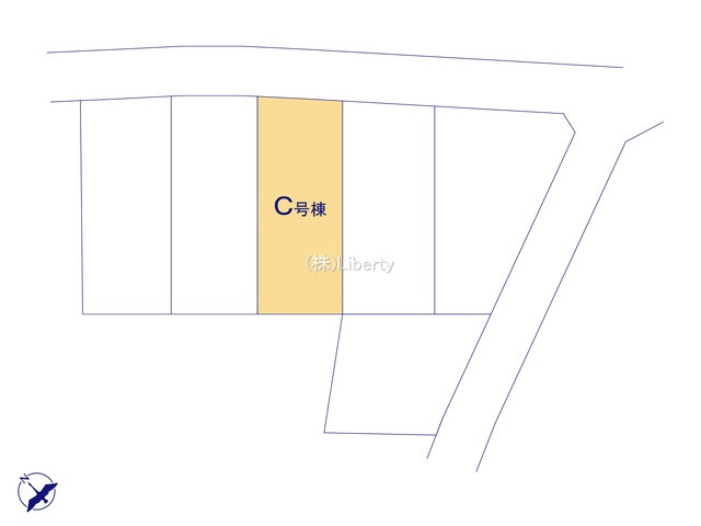 ひたちなか市三反田　Ｃ号棟　新築戸建の区画図