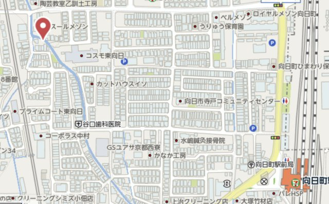 向日市寺戸町飛龍　新築戸建の地図