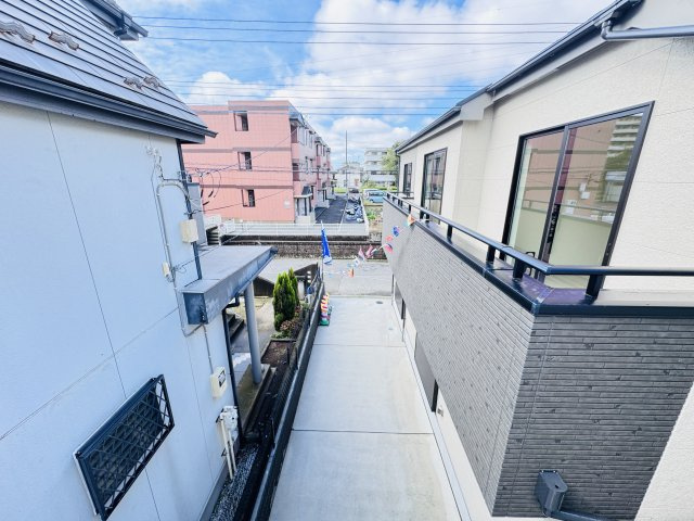 松戸市六高台４丁目新築戸建【六実小学校:4分】の展望|バルコニーより道路側眺望