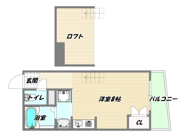 大阪市淀川区木川西３丁目の賃貸マンションの間取り