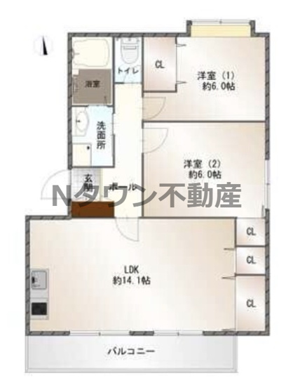 【間取り】 | ジーライズ西味鋺A棟 | 間取りです。