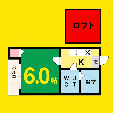 寿キャッスル栄生　名古屋市賃貸　仲介手数料無料の間取り