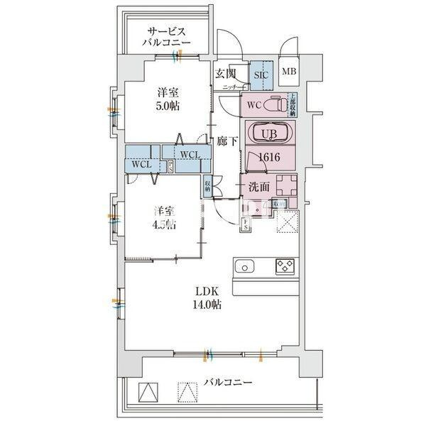 スプランディッド天王寺SOUTHの間取り
