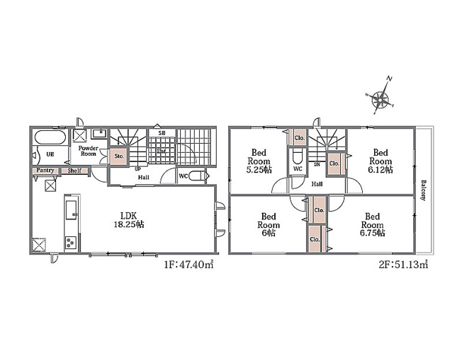 【間取り】 | 富士見市上沢1丁目　新築一戸建住宅　全4棟　(ふじみ野店) | 収納豊富！ファミリーでゆったりと暮らせる4LDKの住まい。