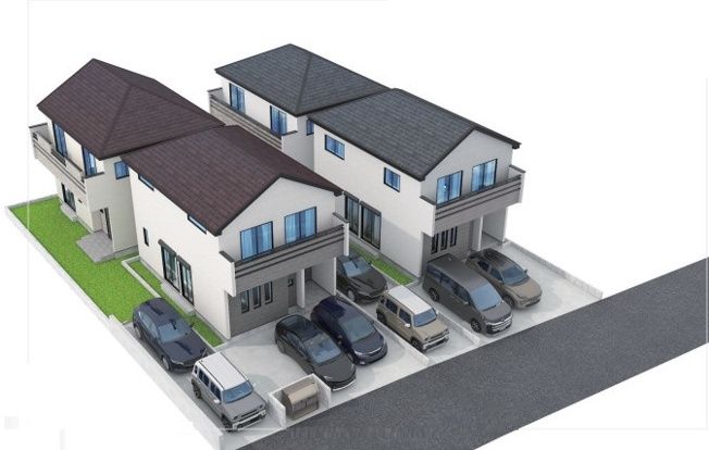 【完成予想図】 | 富士見市上沢1丁目　新築一戸建住宅　全4棟　(ふじみ野店) | 外観の完成予想図です
