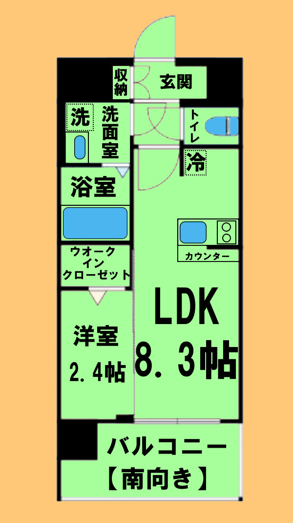 エスリード志賀本通ザ・フロントの間取り