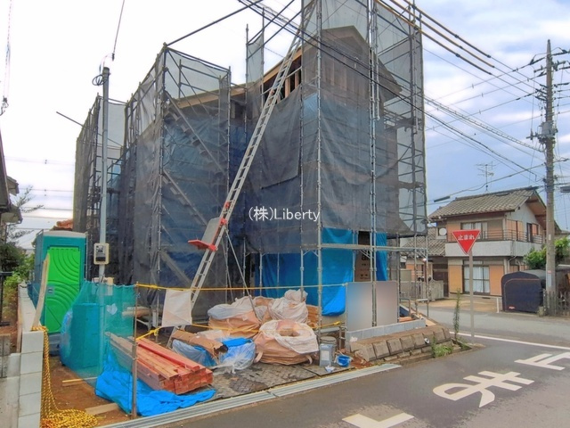 つくばみらい市西ノ台2期　新築戸建の前面道路含む現地写真