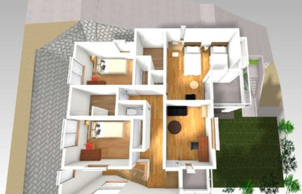 住吉山手4丁目　売土地の参考プラン|建物プラン例（2Fイメージパース）