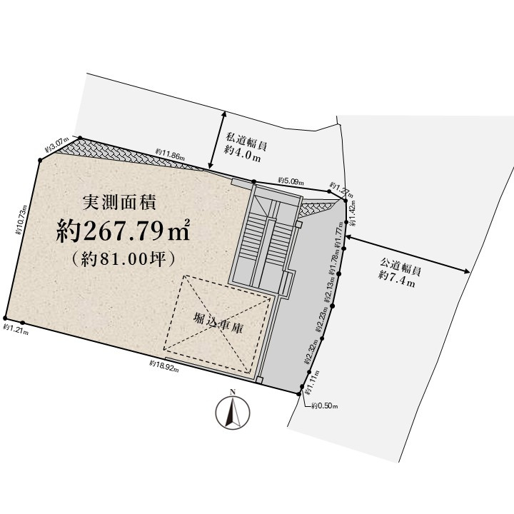 住吉山手4丁目　売土地の区画図