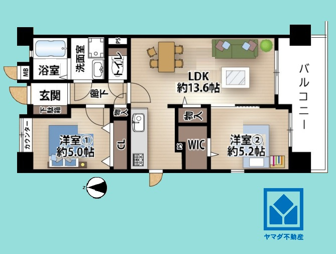 パレ東塚口１の間取り