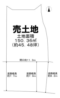 【土地図】 | 永代町１丁　売土地 | 地積更生後の引渡しになります