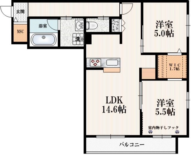 ベルジュ柏旭町の間取り|★明るい室内★