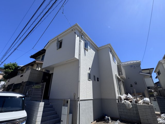 松戸市日暮７丁目新築戸建の外観|1号棟外観・9月14日撮影・もうすぐ完成！