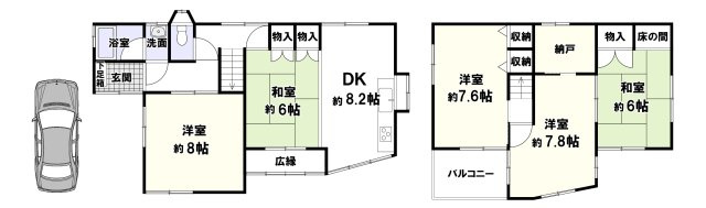 西安威1丁目の間取り