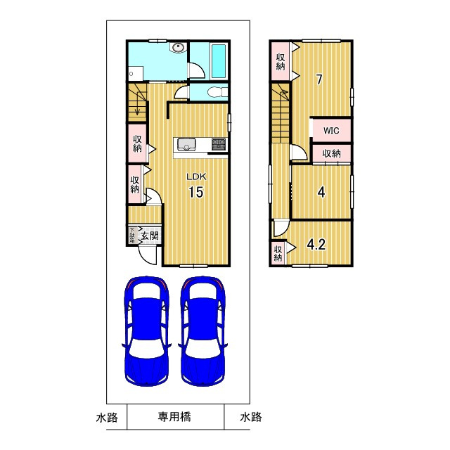 京都市北区西賀茂大道口町　中古一戸建の間取り
