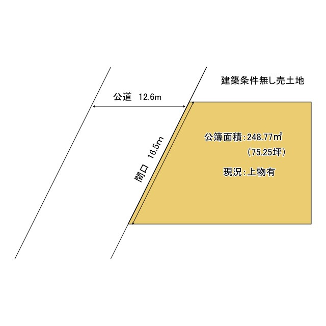 京都市左京区岩倉南池田町　建築条件無し売土地の土地図