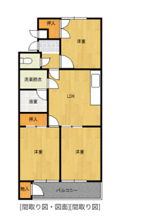 【間取り】 | エメラルドマンション吉塚2