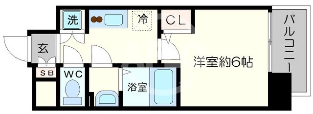 エスリード心斎橋EASTの間取り|エスリード心斎橋ＥＡＳＴ　間取り