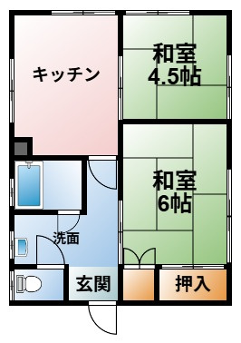 石野貸家の間取り