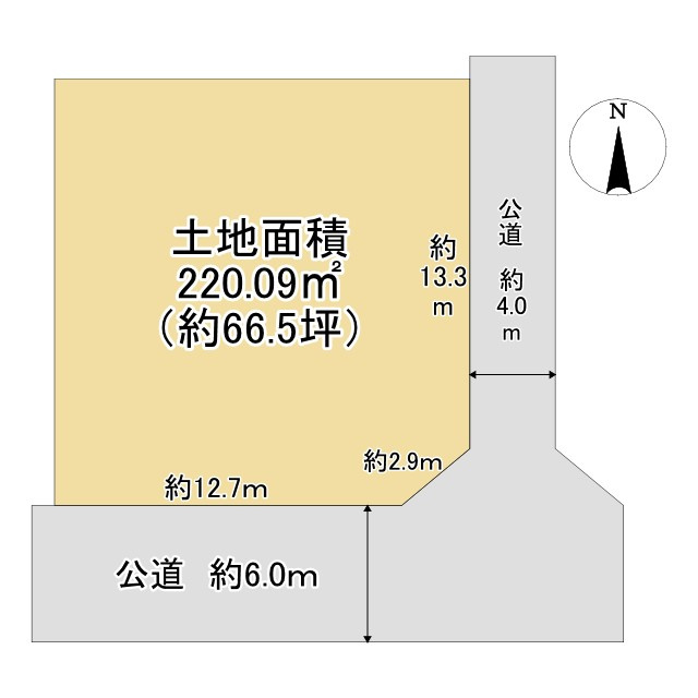 菰野町大羽根園 売土地の土地図