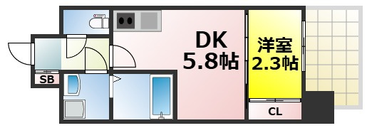 【間取り】 | セレニテ南堀江エクラ 仲介手数料無料