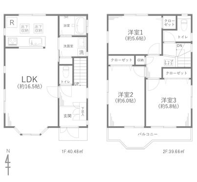 【間取り】 | 西東京市北町2丁目　中古戸建　全1棟