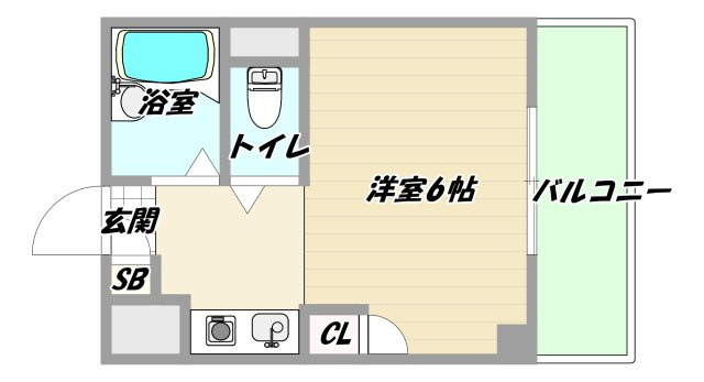 大阪市淀川区木川東１丁目の賃貸マンションの間取り